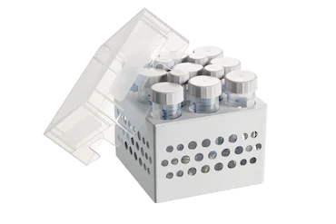 艾本德儲存盒 3 × 3, 可放置 9  個 50  mL 試管和 4  個 15  mL 試管，2  件，高 127  mm，5  英寸，聚丙烯材料，可耐受最低 -86  °C，高溫高壓滅菌，帶蓋子